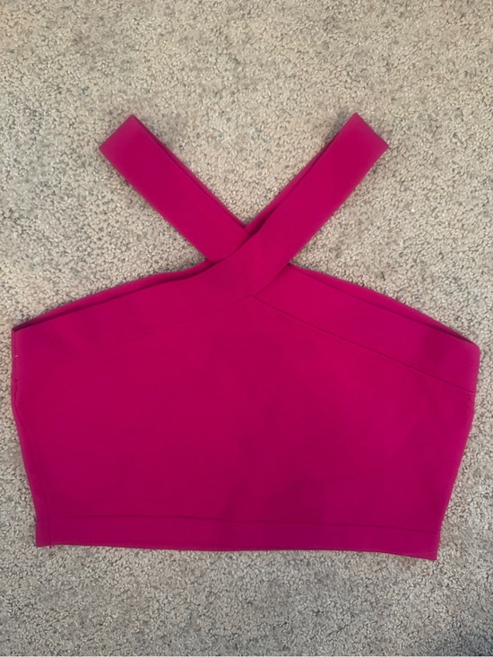 Aritzia Tops - Aritzia Babaton Cross-Back Crop Top in Hot Pink